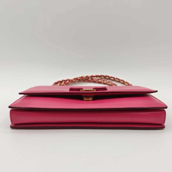 Salvatore Ferragamo Fuchsia Crossbody Bag with Gold Accents - Picture 3 of 12